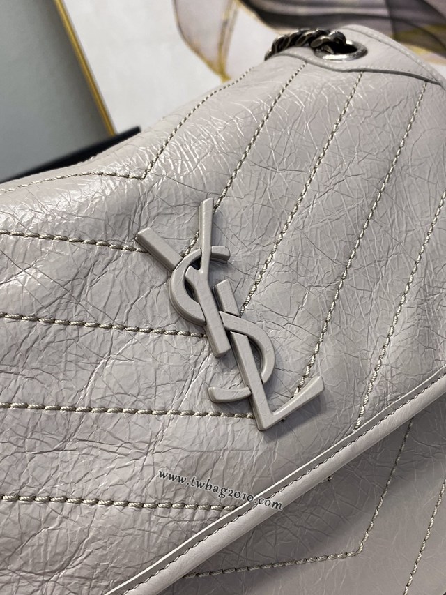 YSL专柜款女包 聖羅蘭經典款niki油蠟皮包包 YSL肩背斜挎包 498883  jjh1012